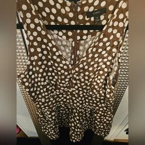 J. Crew Chocolate Brown Dress with White Dots